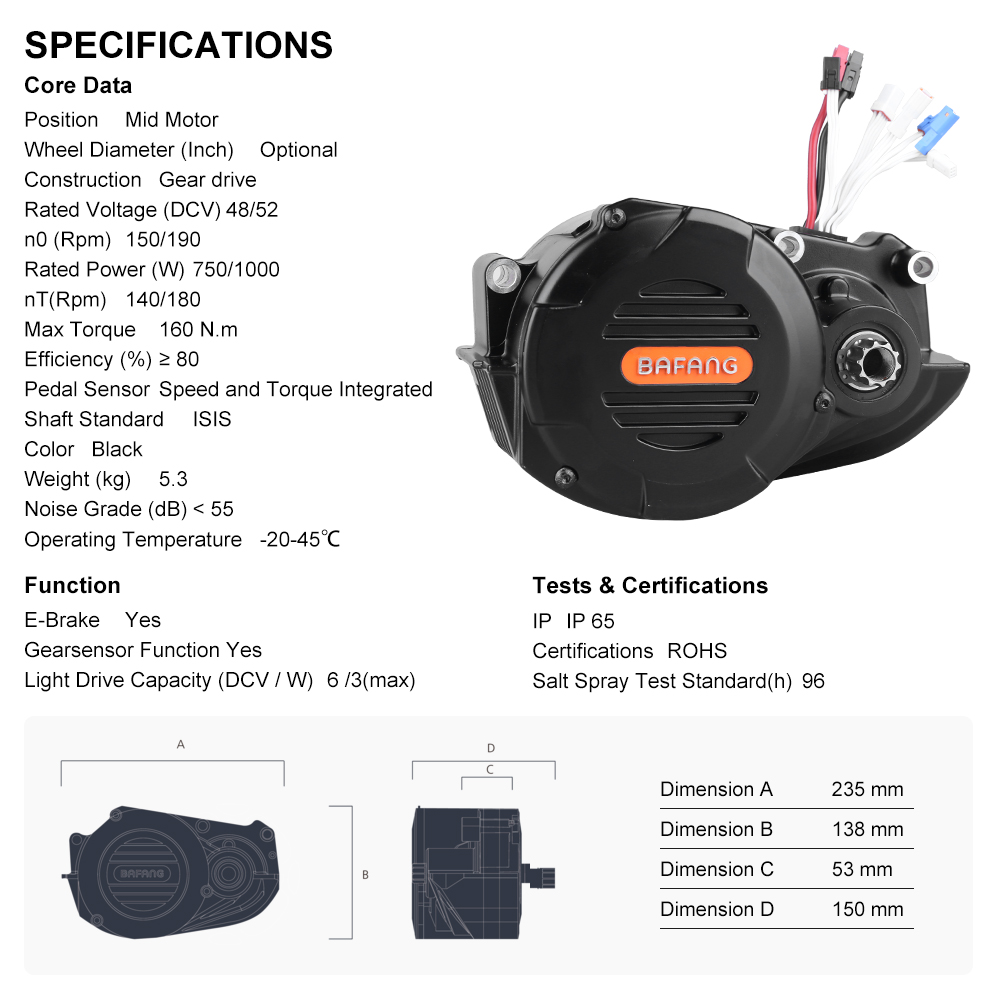 Bafang M620 G510 1000W Mid Dri - огляд і ціна Mid Drive Conversion Kit 1000W