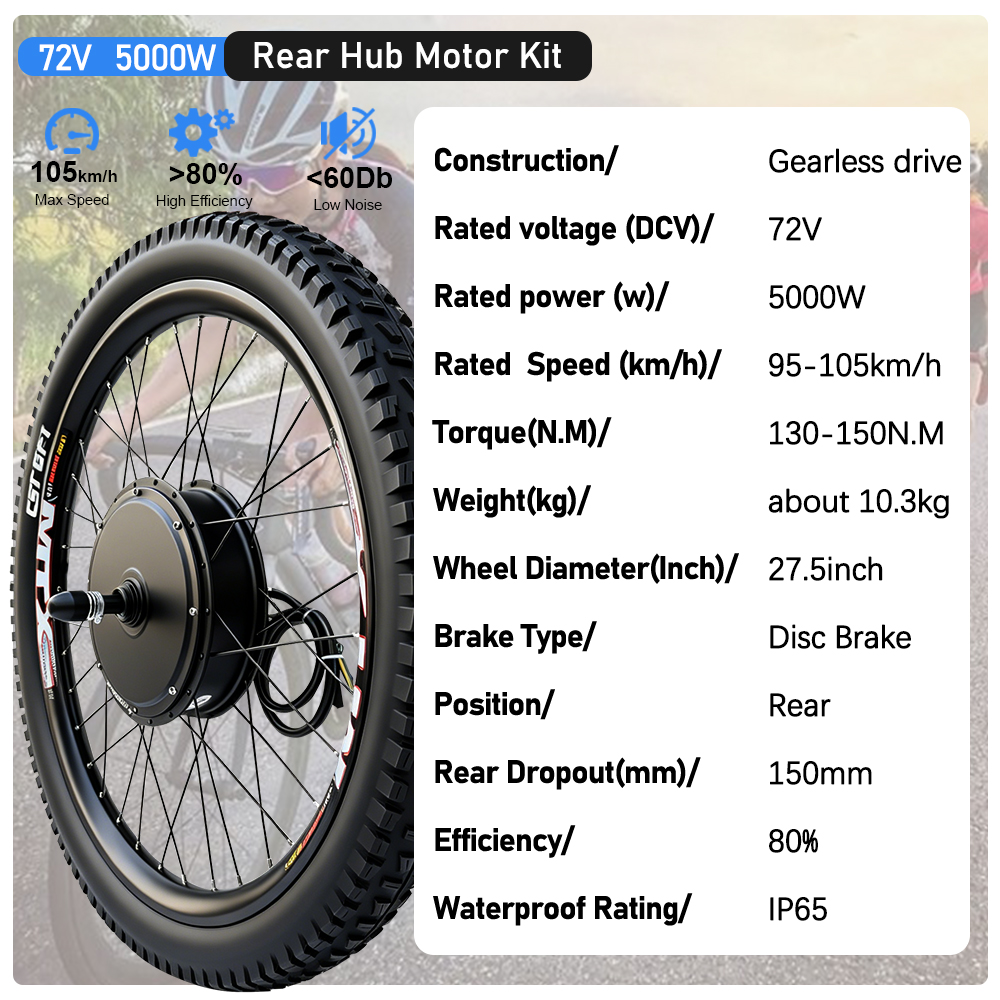 MTX Electric Bike Conversion K - огляд і ціна 5000W Hub Motor Kit 72V
