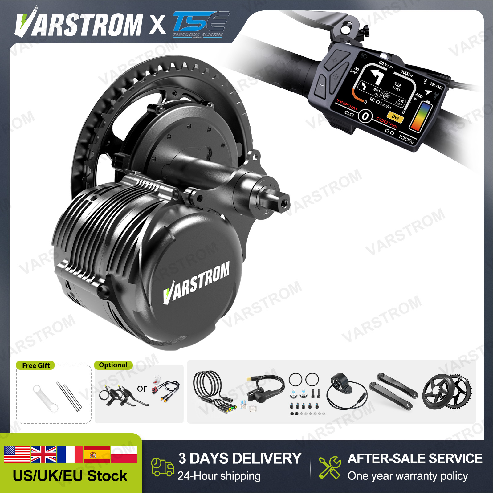 [US 3 Days Fast delivery] Tong - огляд і ціна Mid Drive Conversion Kit 1000W