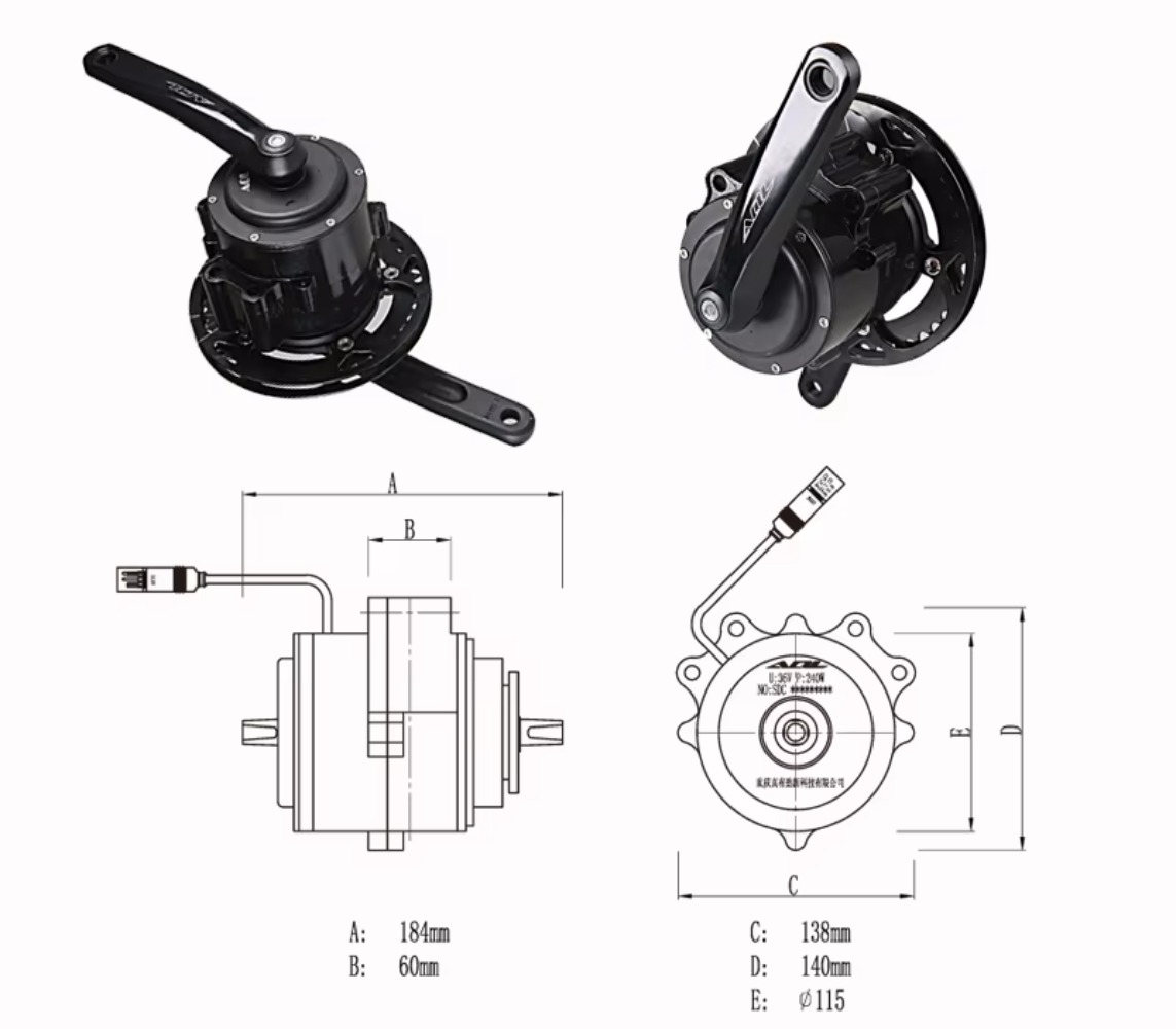 Torque Sensor E Bike Mid Drive - огляд і ціна Torque Sensor Mid Drive Motor Kit