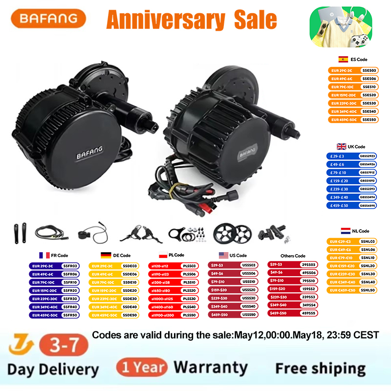 Bafang BBSHD 1000W  48V 68mm M - огляд і ціна Side Hung Mid Drive Motor Kit